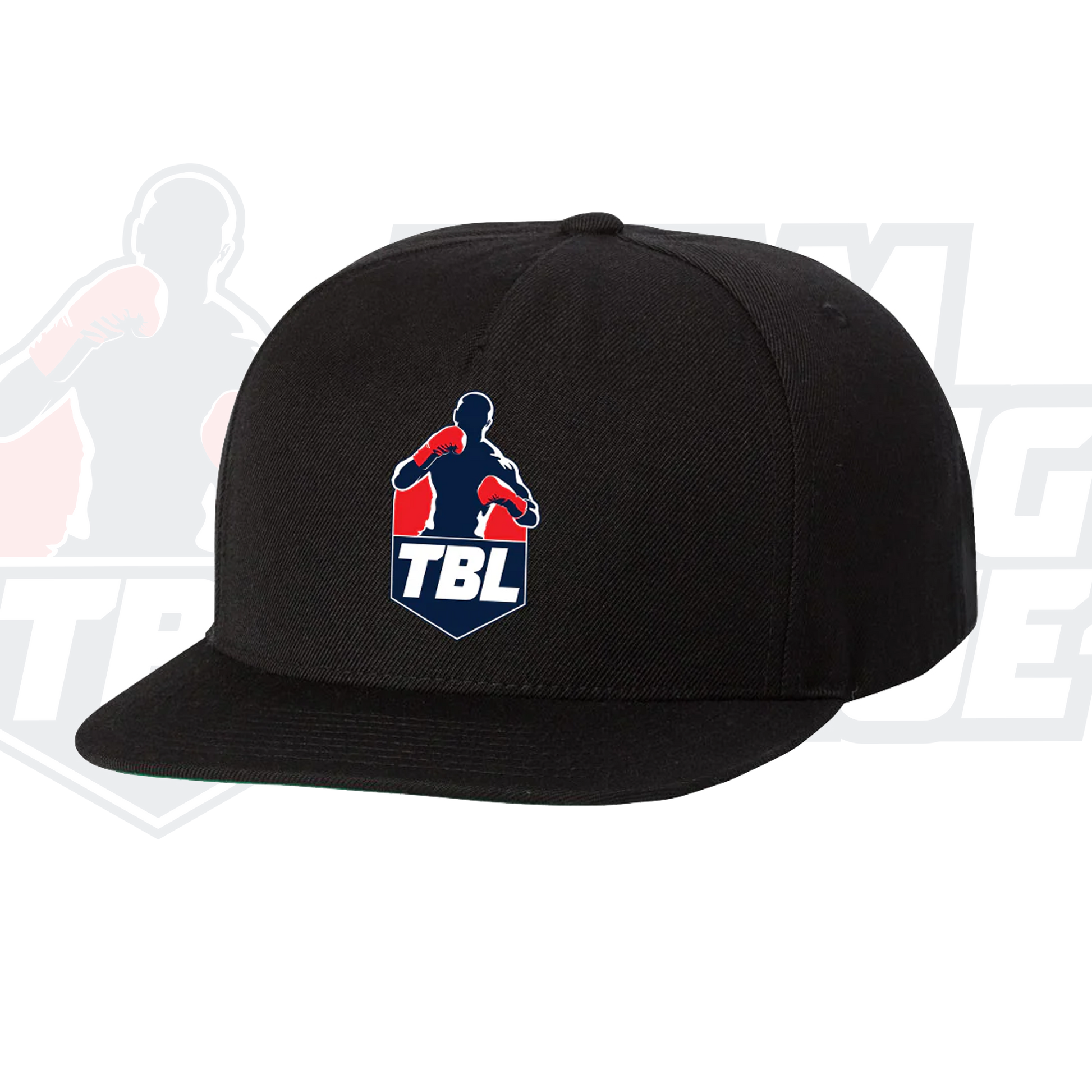 Black cap with TBL logo on a white background