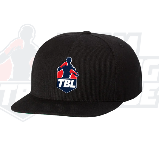 Black cap with TBL logo on a white background